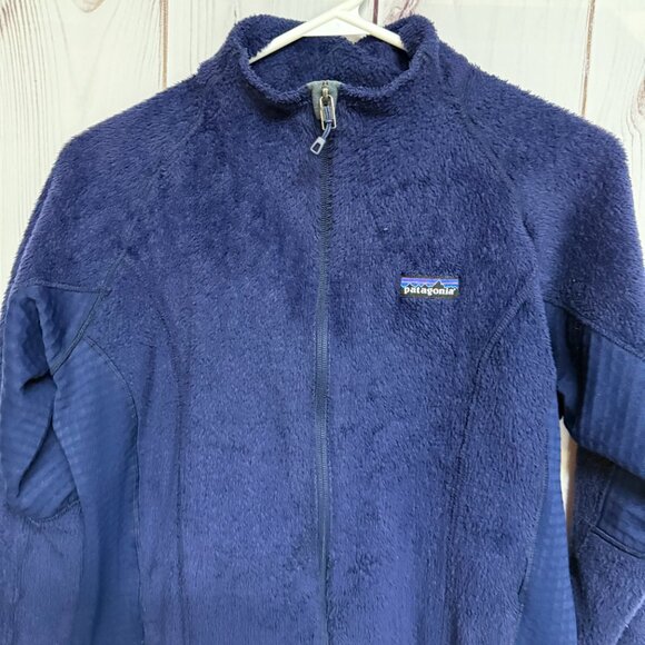 Patagonia Women’s R2 Jacket Medium Classic Navy Full Zip Fleece GUC - Picture 3 of 12